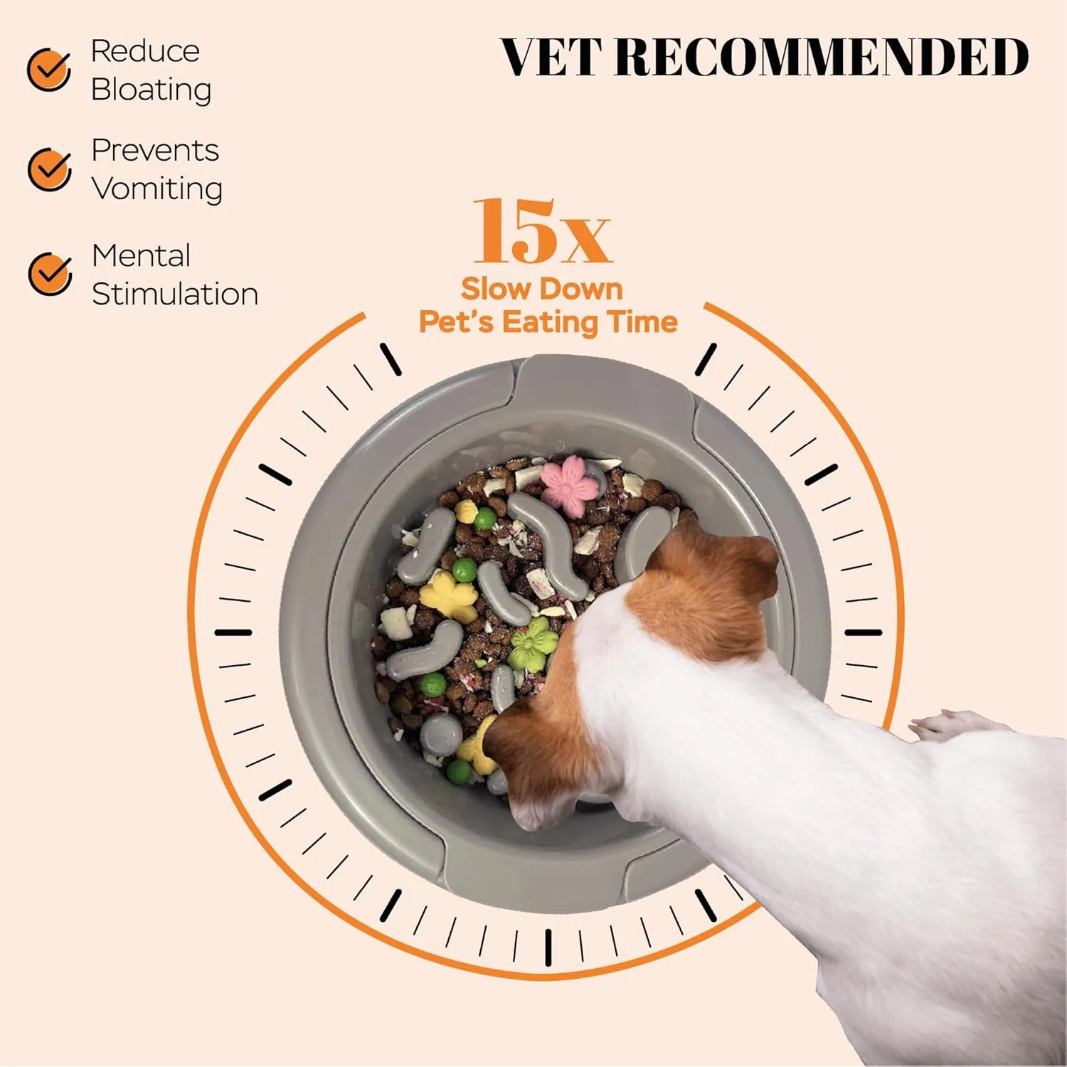 3-in-1 Slow Feeder Dog Bowls for Large Breed, Interchangeable Puzzle Feeders Insert, Anti-Slip Spiral Maze Pet Wet Dry Raw Food Dish to Slow Down Eating, Fits Small Medium Large Dogs