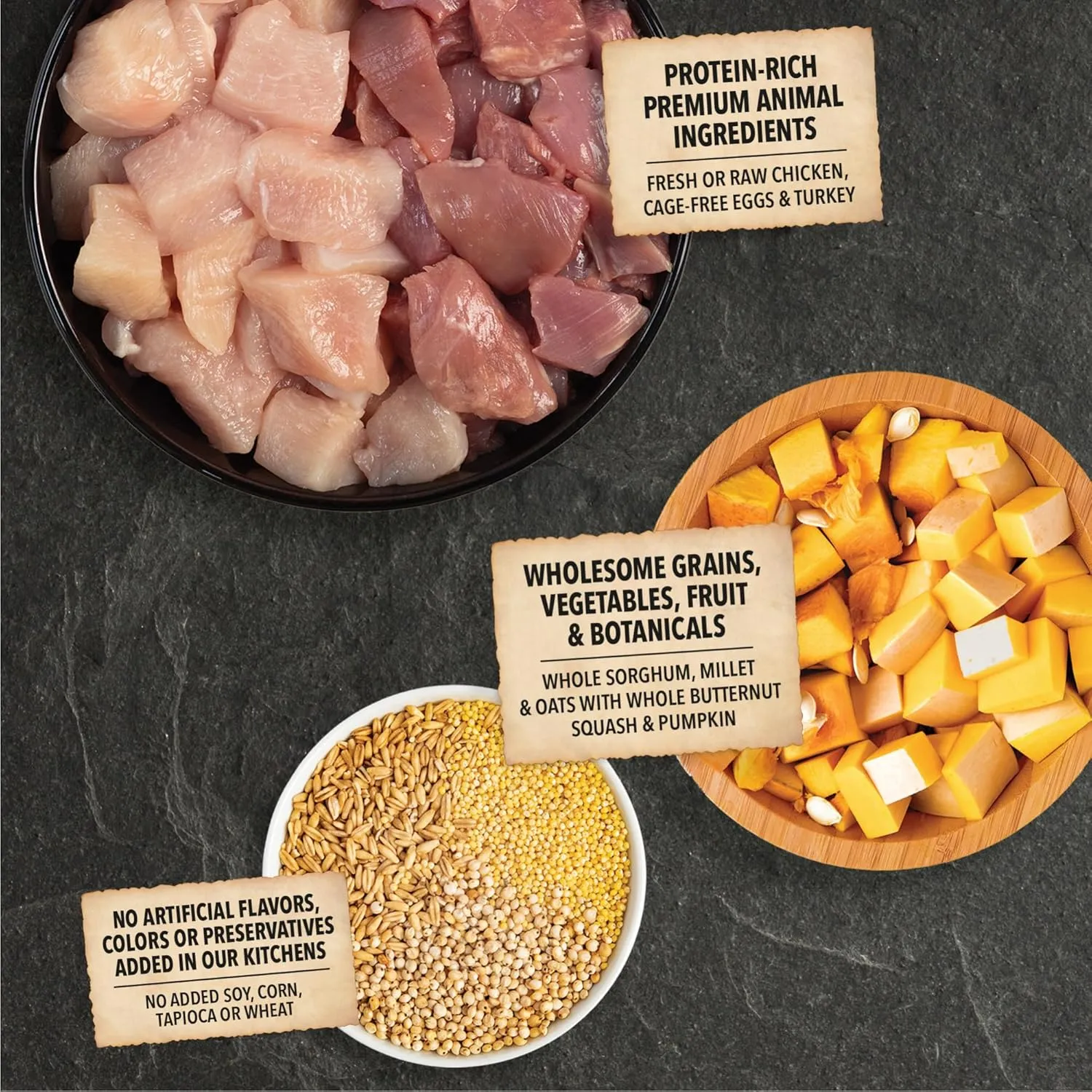 ACANA Wholesome Grains Dry Dog Food, Puppy Recipe, Real Chicken, Eggs and Turkey Dog Food Recipe, 22.5lb