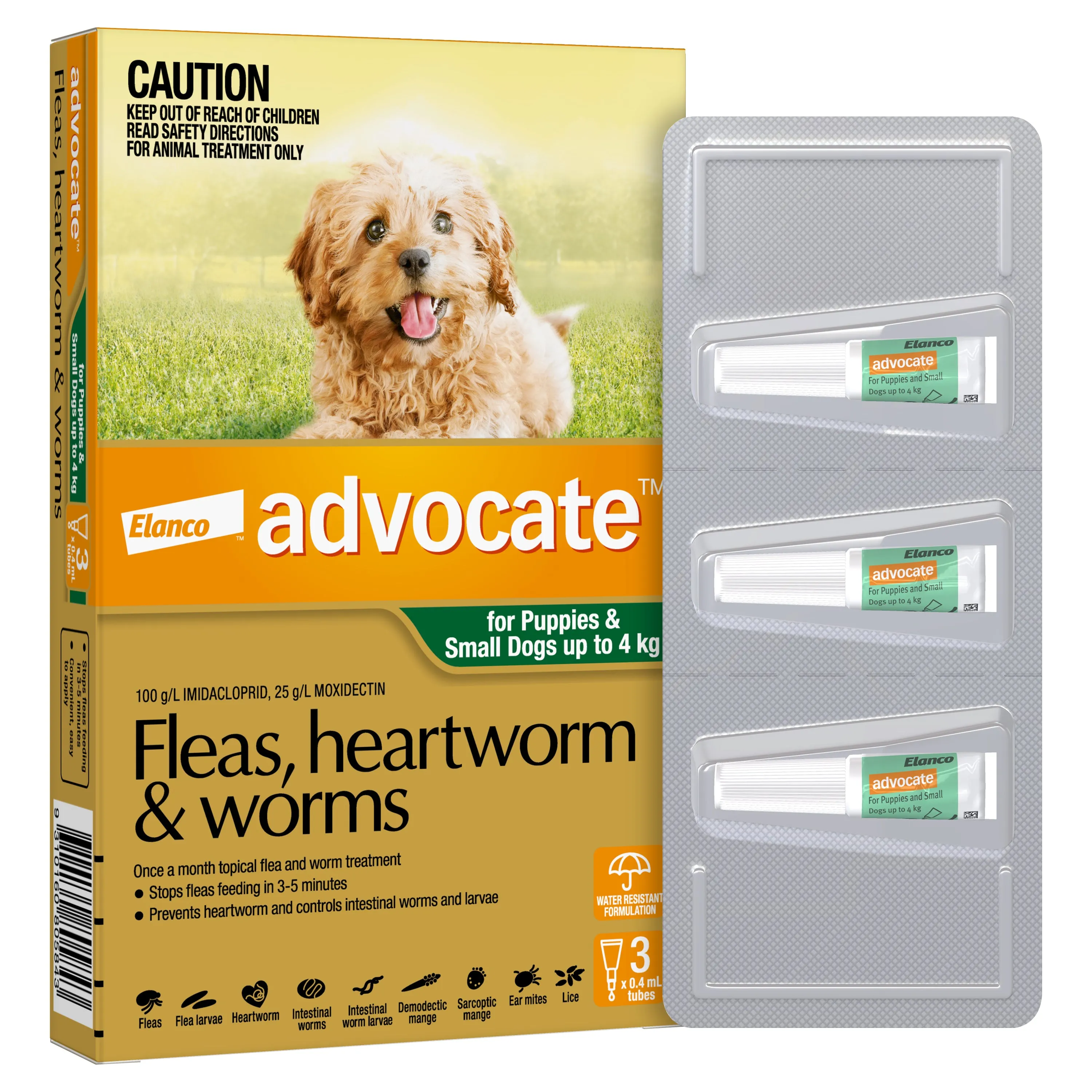 Advocate - Dog up to 4kg (3pk)