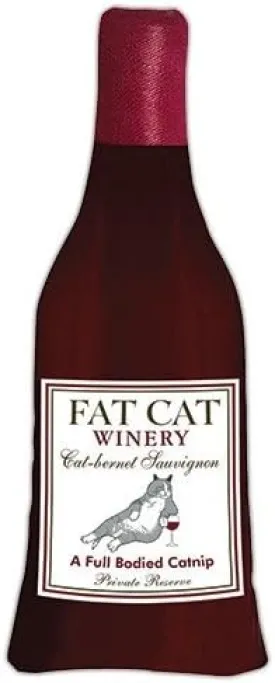 Alice's Cottage Wine Me Up Fat Cat Catnip Toy