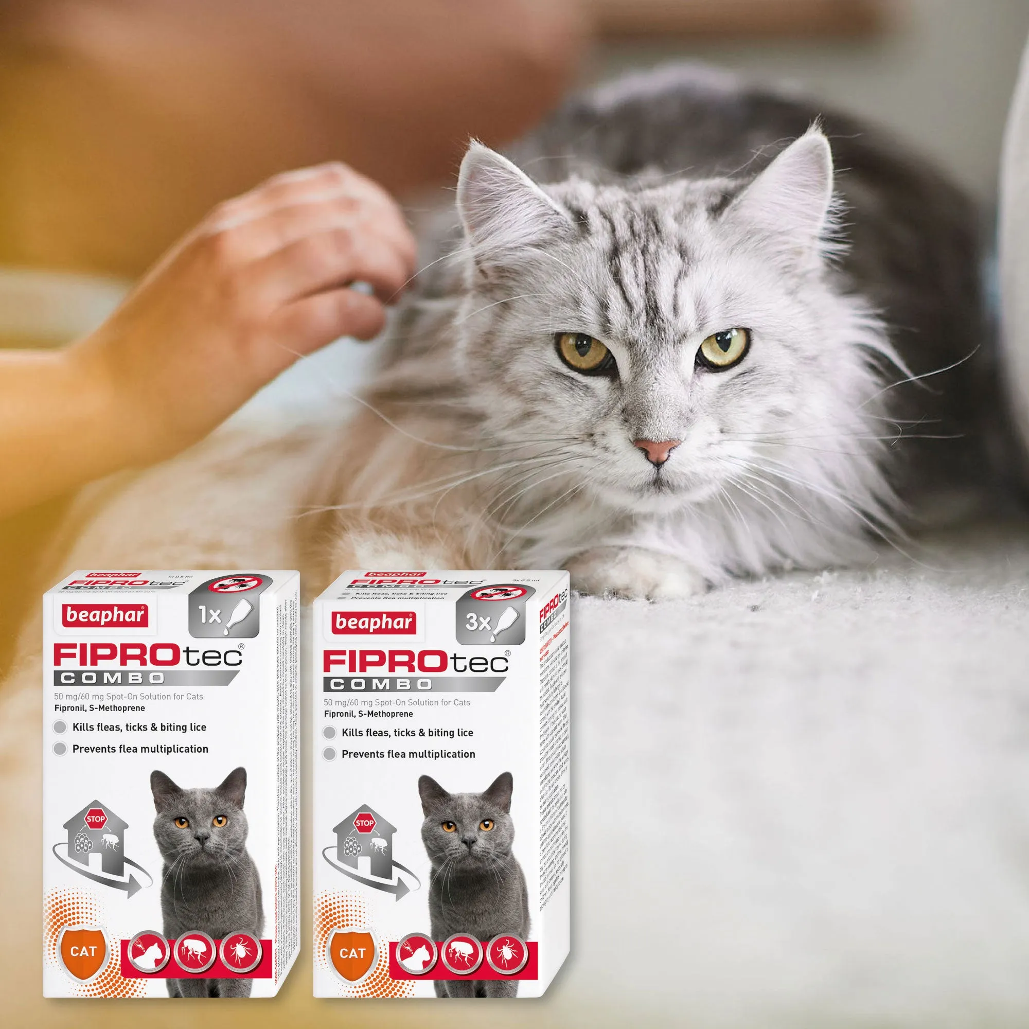 Beaphar FIPROtec® COMBO Flea & Tick Spot-On for Cats