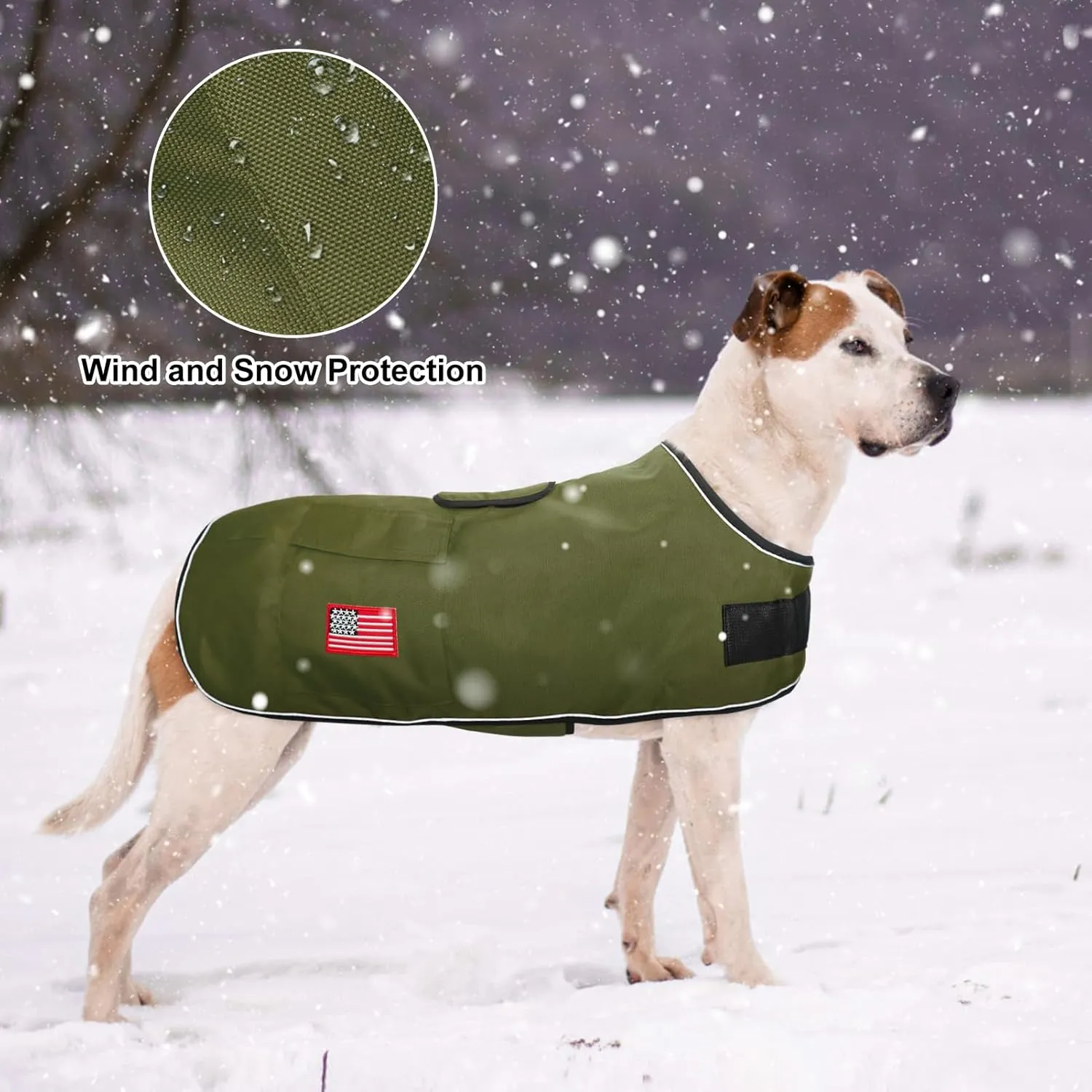 BEAUTYZOO Reflective Dog Winter Coat - Fleece Lined, Waterproof, Windproof Dog Jacket for Small to Great Dane Sizes