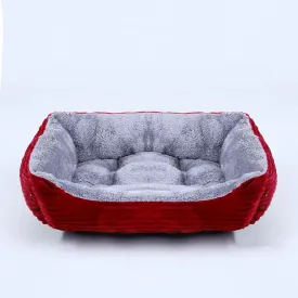 Bed for Dog Pet Square Plush Kennel Medium Small Dog Sofa Bed Cushion Pet Calming Dog Bed House Pet Supplies Accessories