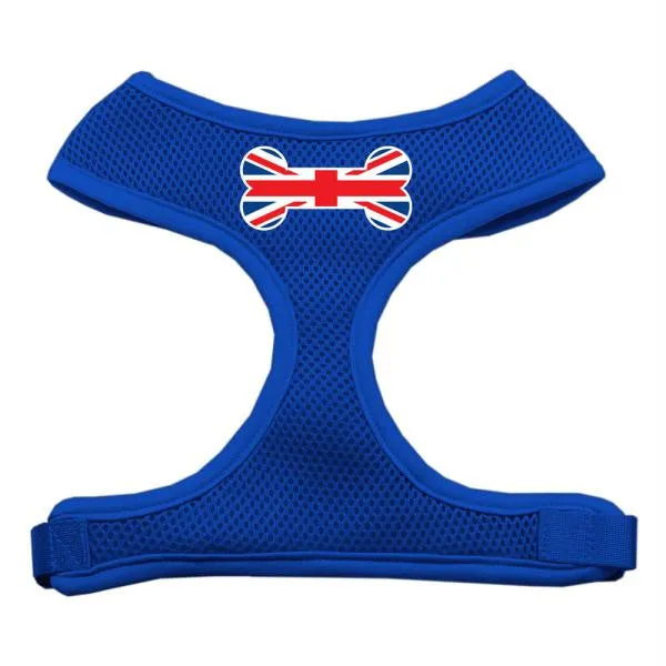 Bone Flag UK Screen Print Soft Mesh Harness Blue Medium
