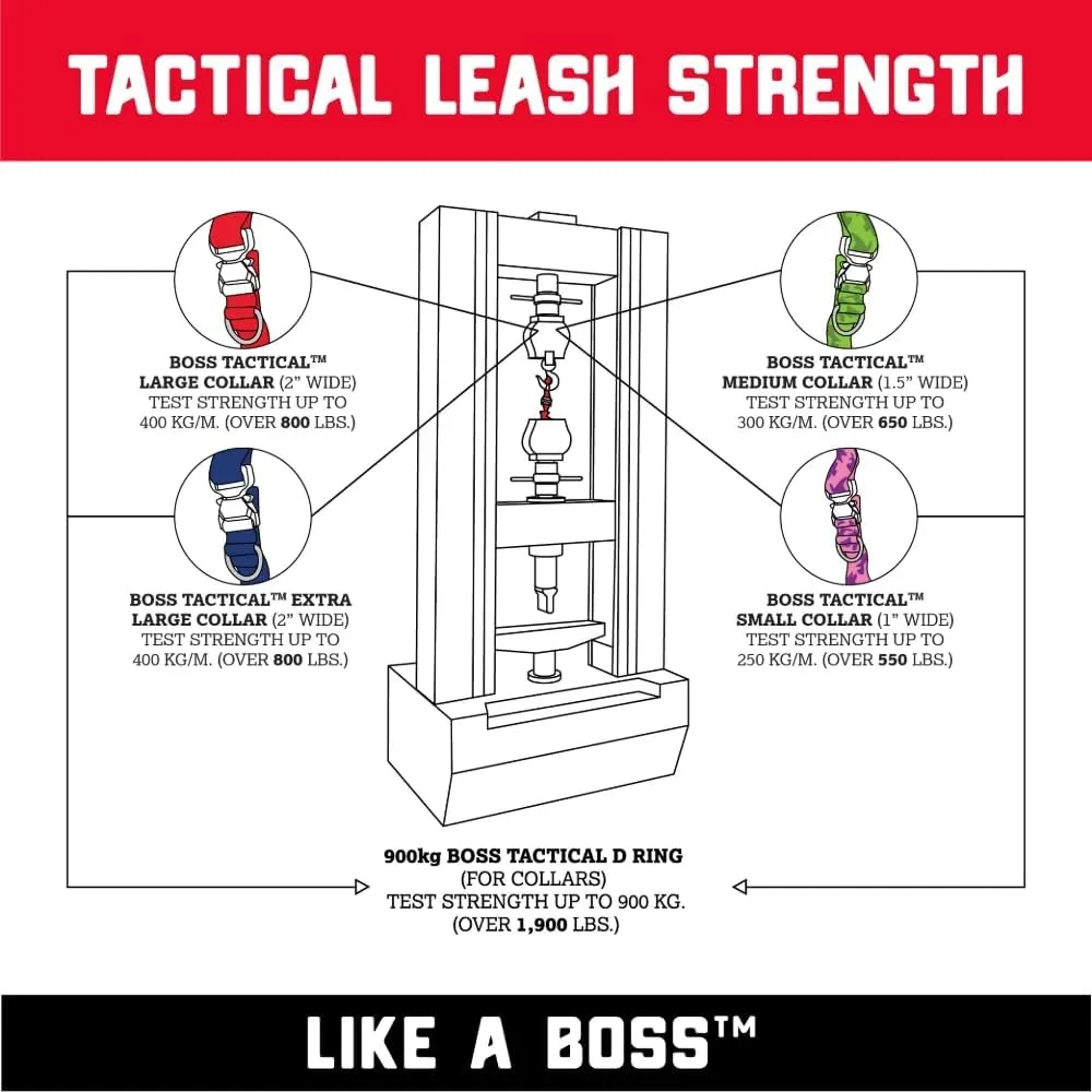 Boss Dog® Boss Tactical™ Camo Red Leash 1" x 6ft