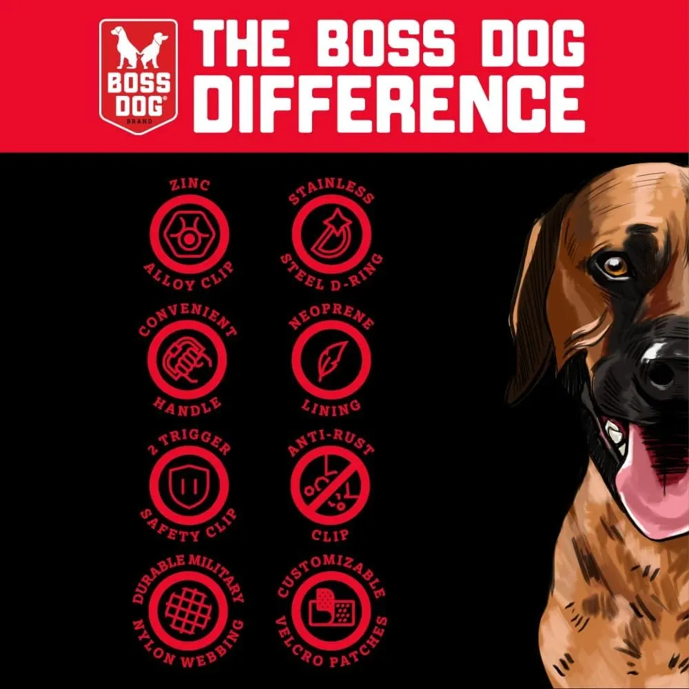 Boss Dog® Boss Tactical™ Camo Red Leash 1" x 6ft