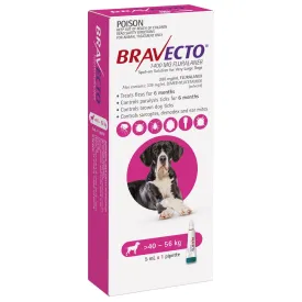 BRAVECTO Flea & Tick Spot On Treatment 40-56kg Dog