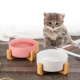 Cat Ceramic Food And Water Bowls (850ml) Medium Dog and Large Cats