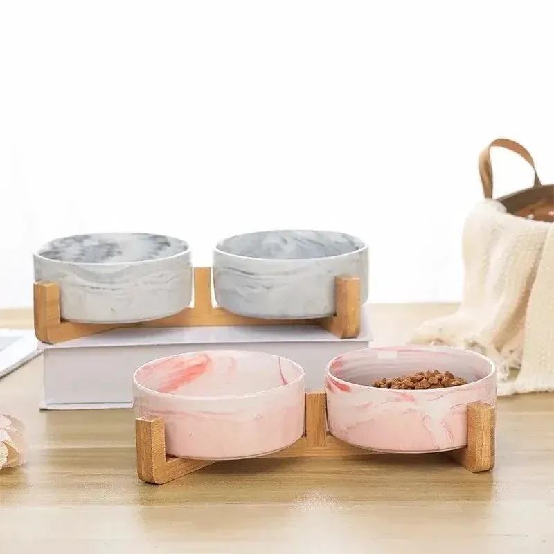Cat Ceramic Food And Water Bowls (850ml) Medium Dog and Large Cats
