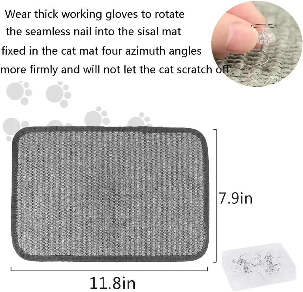 Cat Scratching Pad Natural Sisal Sofa Corner Furniture Protector Scratcher Mats Protecting Carpets and Sofas Couch Corner Furniture Anti-Slip Sisal Cat Repellent Mat for Sofa Bed Desk Legs