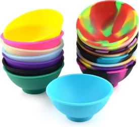Coopay 16 Pieces Mini Silicone Pinch Bowls Colorful Heat Resistant Snack Prep and Serve Bowls, Unbreakable, Flexible, 1.75 Oz (Mixed Colors)