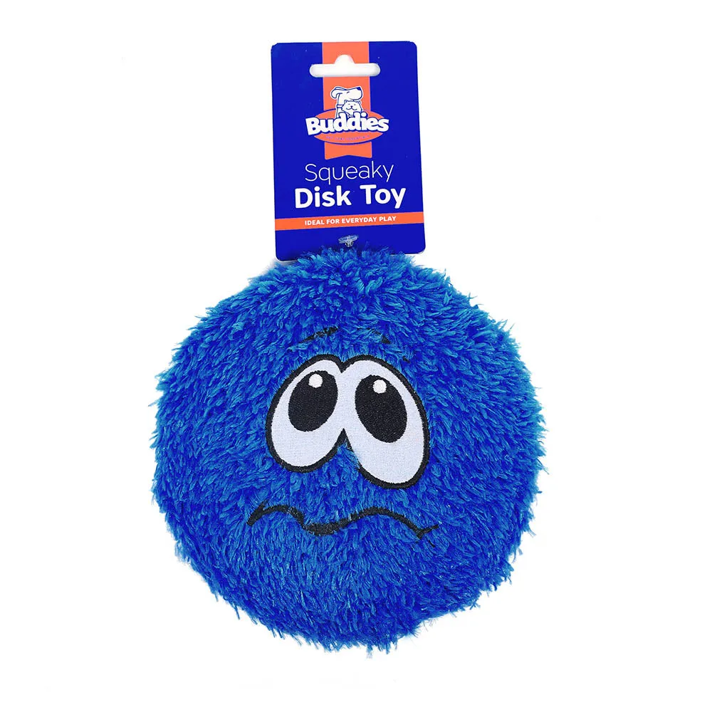 Disk Squeaky Plush Dog Toy