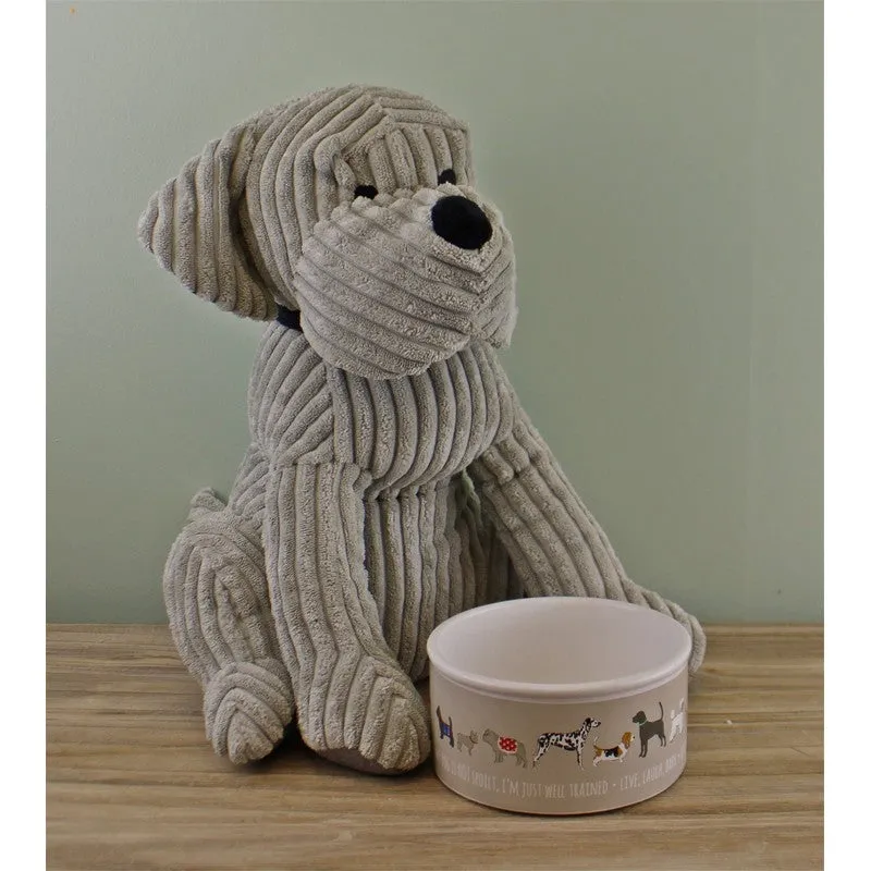 Dog Bowl Beige Ceramic 0.7 ml by Geko