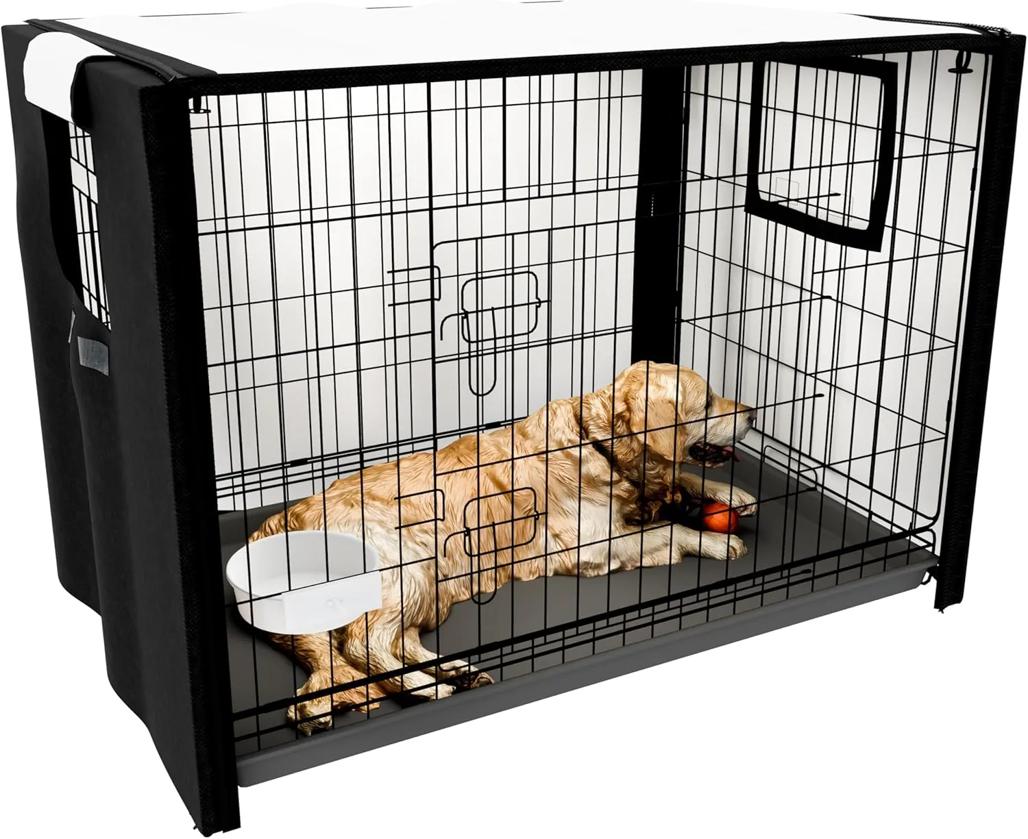 Dog Crate Cover, Heavy Duty 420D Pet Kennel Cover, All Sides Open Compatible with 48" Wire Kennel Pet Crates 48L x 30W x 33H Inch