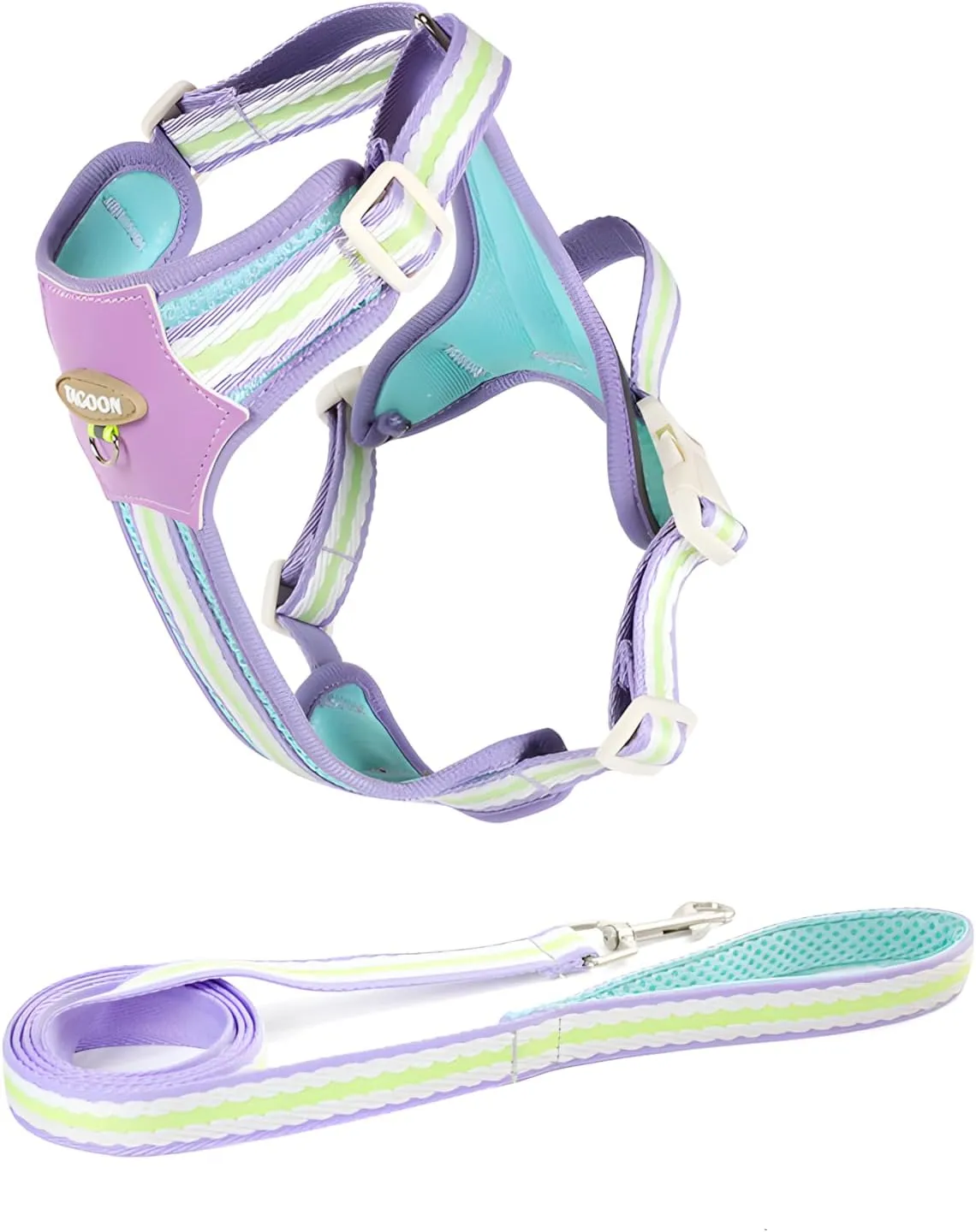 Dog Harness with Reflective Strips & Breathable Mesh - No-Pull Vest for Small Dogs, Step-in Design Includes Leash