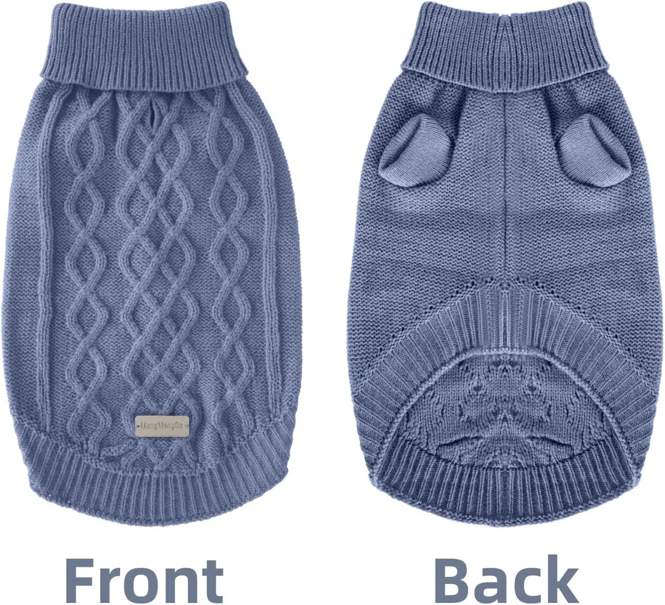 Dog Pullover Sweater, Cold Weather Cable Knitwear, Warm Clothes for Chihuahua, Bulldog, Dachshund, Pug, Yorkie,Dog Outfits for Small Dogs Medium Dogs (Dark Blue XS)