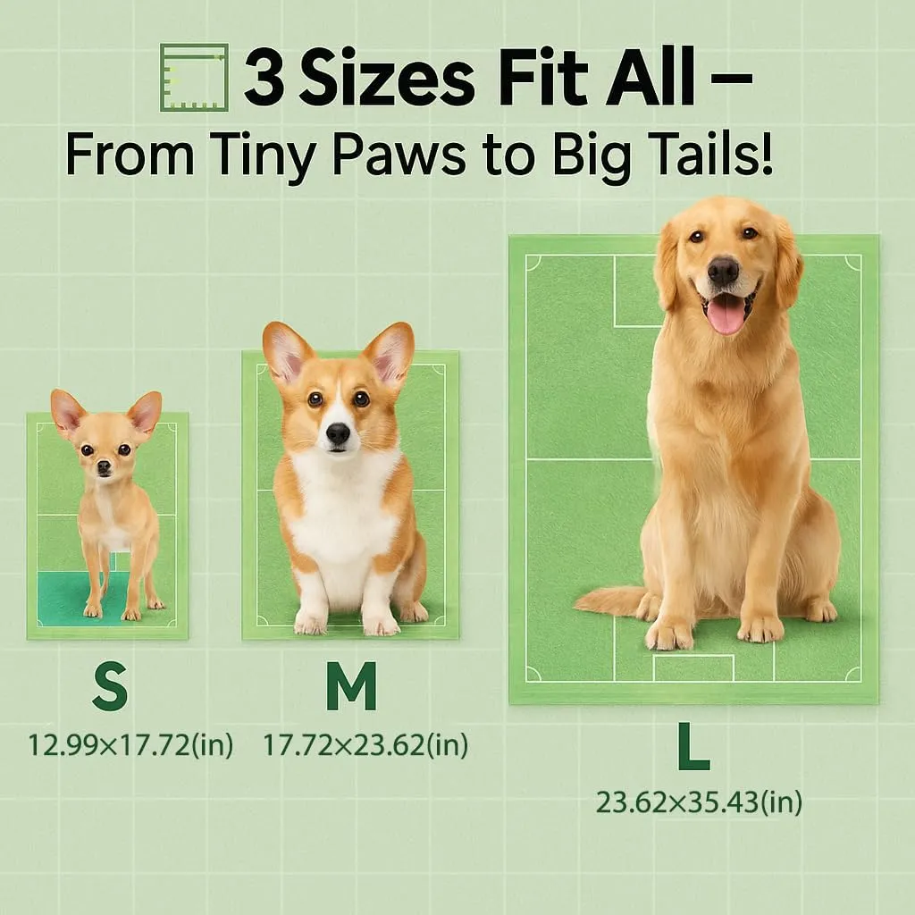 Dog Training Pads, Extra Thick Leak-Proof Pee Pads for Puppies and Senior Dogs  5-Layer Absorbent Core, Fast Drying & Odor Lock (Bullseye Induction-Four-Corner Stickers,M: 18 * 24 in,1)