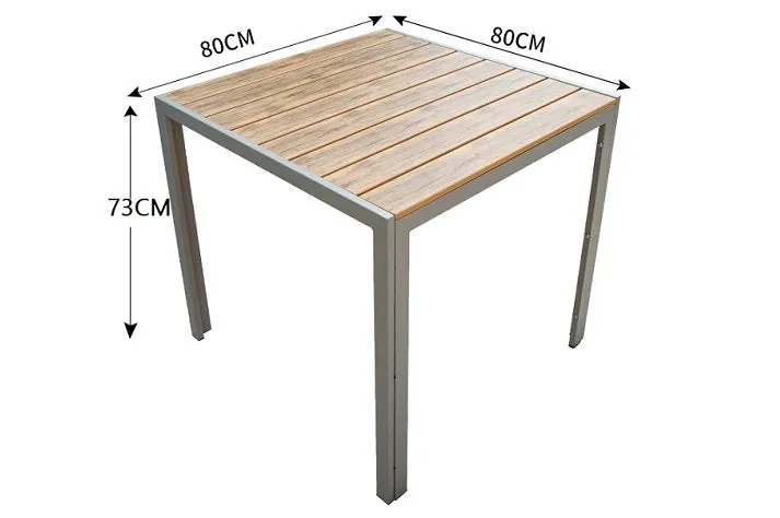 Echo Outdoor Square Dining Set -- Champagne