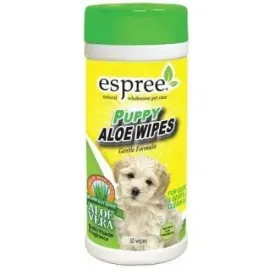 Espree Sensitive Skin Formula Puppy Aloe Wipes 50 Count