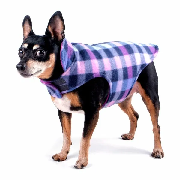 Fargo Fleece Dog Jacket Purple