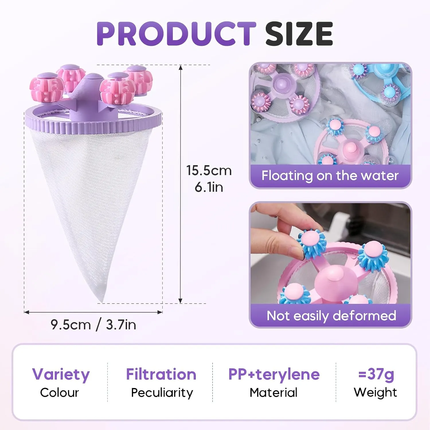 Floating Hair Filtering Mesh Removal, 2025 Upgraded Lint Catcher for Washing Machine Cleaning Mesh Bag, Reusable Laundry Pet Hair Catcher Pet Dog Cat Hair Remover for Laundry (Blue-6pc, 3.7 * 6.1in)