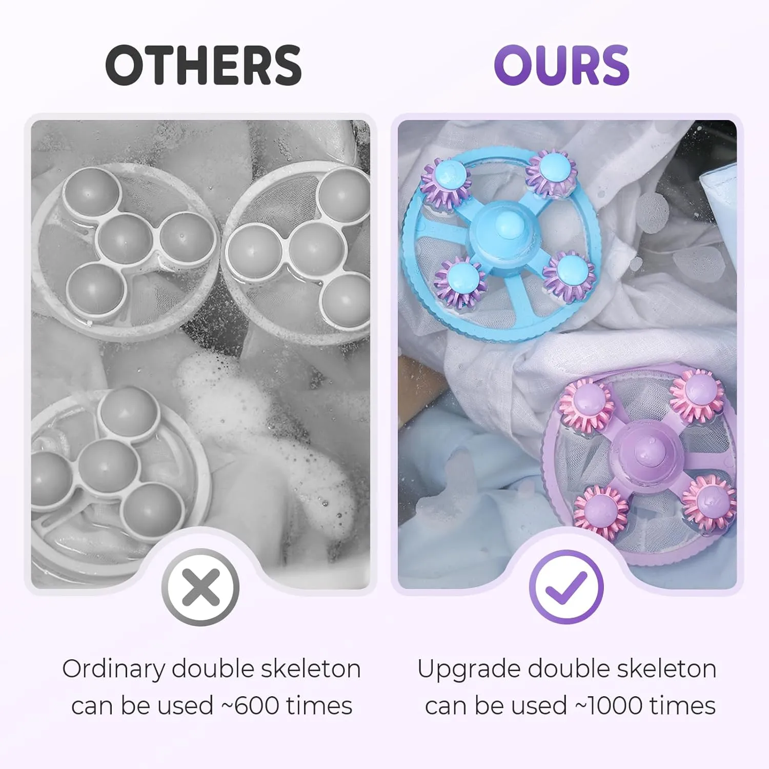 Floating Hair Filtering Mesh Removal, 2025 Upgraded Lint Catcher for Washing Machine Cleaning Mesh Bag, Reusable Laundry Pet Hair Catcher Pet Dog Cat Hair Remover for Laundry (Blue-6pc, 3.7 * 6.1in)