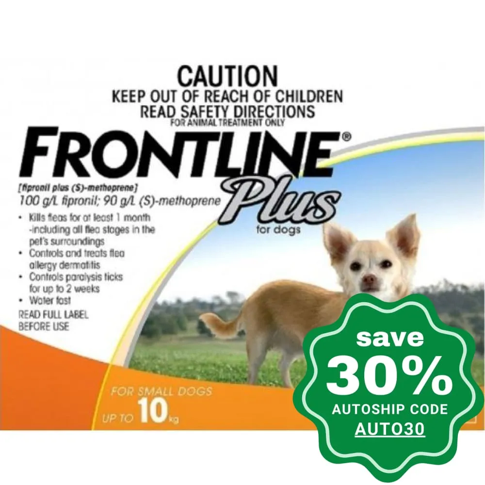 Frontline - Plus for Small Dogs - Up to 10KG - 3PACK