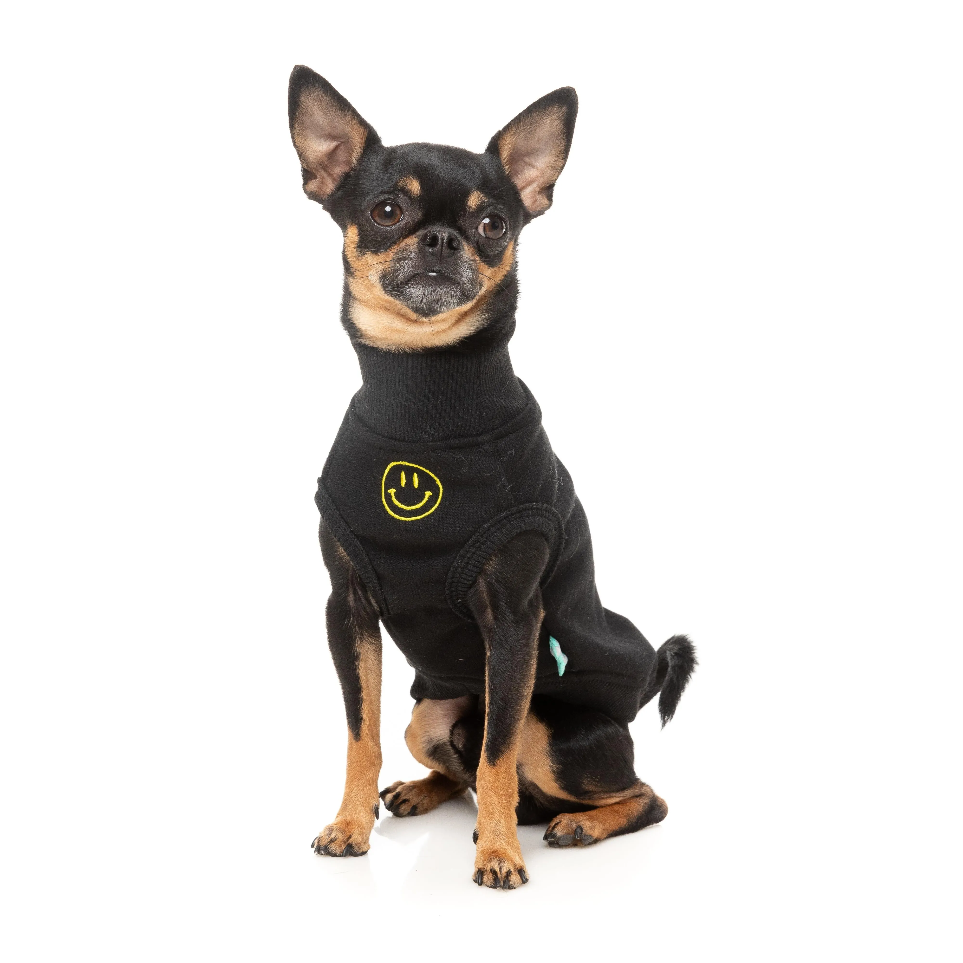 FuzzYard Dog Apparel Smiley Sweater Black Size 4