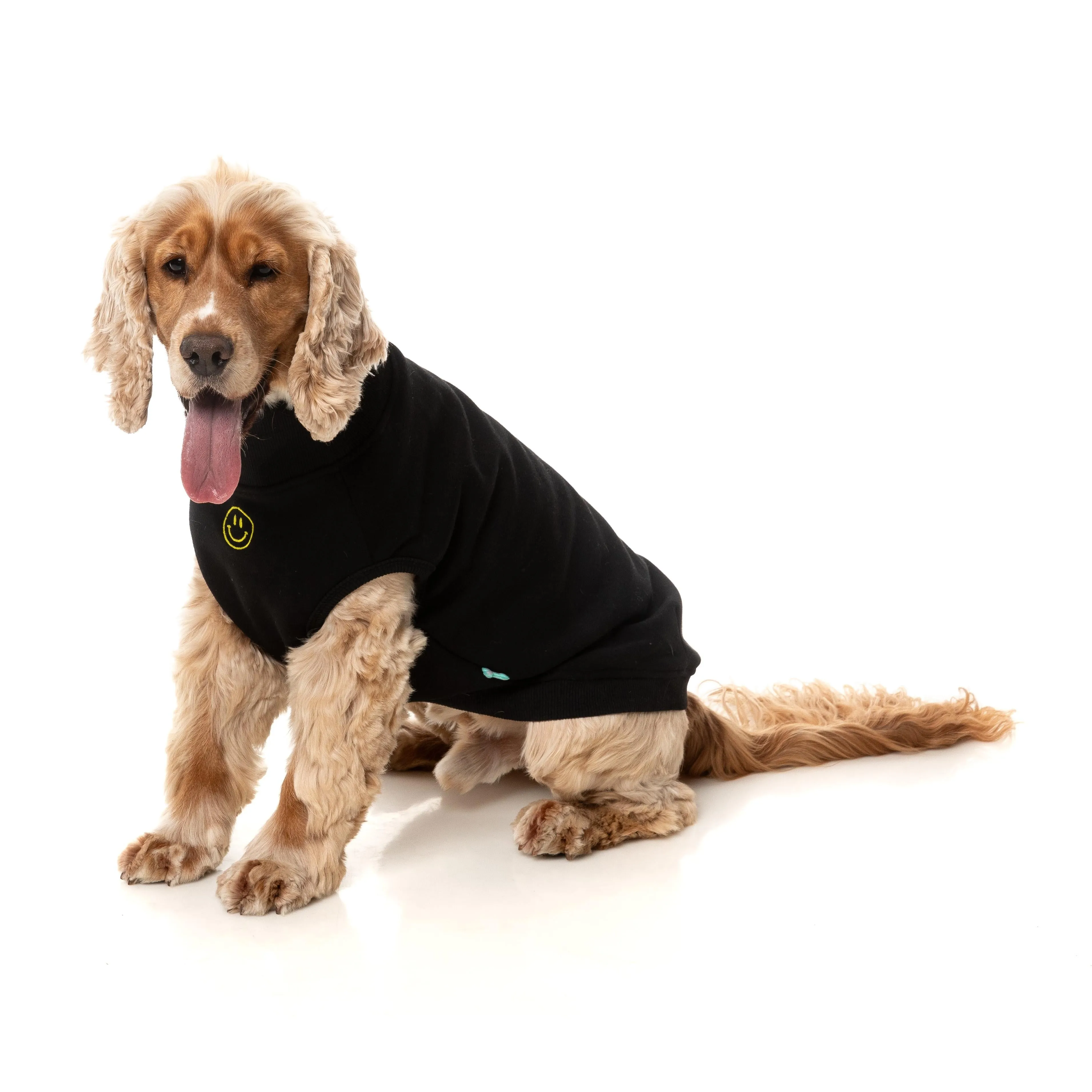 FuzzYard Dog Apparel Smiley Sweater Black Size 4