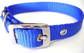Hamilton 5/8-Inch by 14-Inch Single Thick Nylon Deluxe Dog Collar, Blue