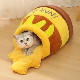 Honey Jar Cat Bed – Cozy, Cute, and Perfect for Snuggling