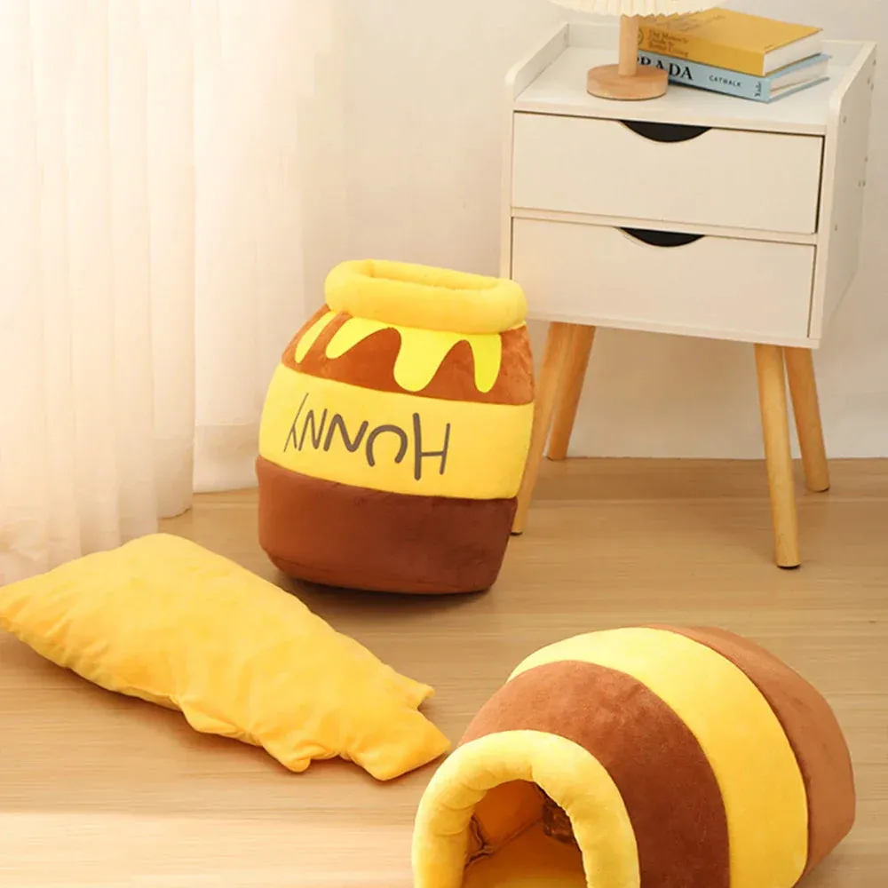 Honey Jar Cat Bed – Cozy, Cute, and Perfect for Snuggling
