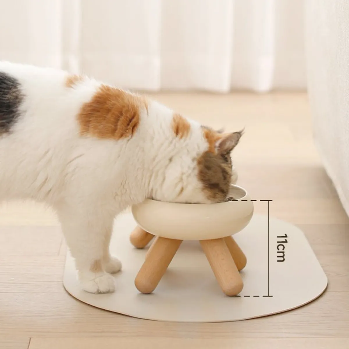Injoya Gulu White Pet Food Bowl 17.4 cm