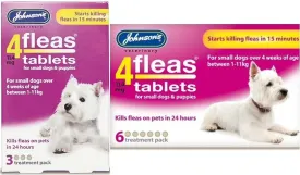 Johnson's Dog Flea Tablets for Puppy's & Small Dogs (Size Varieties)