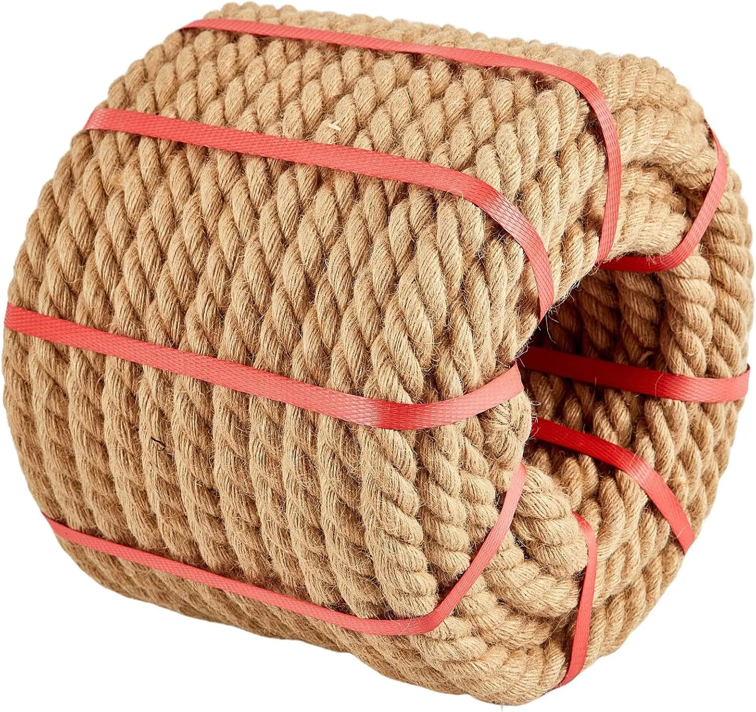 Jute Rope, 3/4 Inch x 50 FT, Heavy Duty, Brown, Rustic, Perfect for Home Decor, Crafts, Landscaping, Cat Scratching Posts, Camping