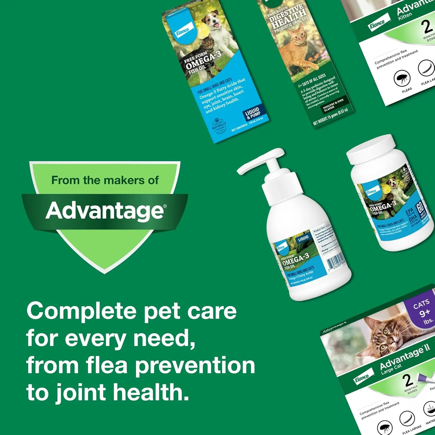 Large Cat Vet-Recommended Flea Treatment & Prevention | Cats over 9 Lbs. | 4-Month Supply