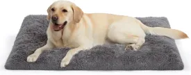 Large Dog Bed Crate Pad Mat for Cages Washable Bed for Large Medium Size Dog Soft Kennel Pad Anti-Slip Pet Bed,35" x 23",Dark Grey