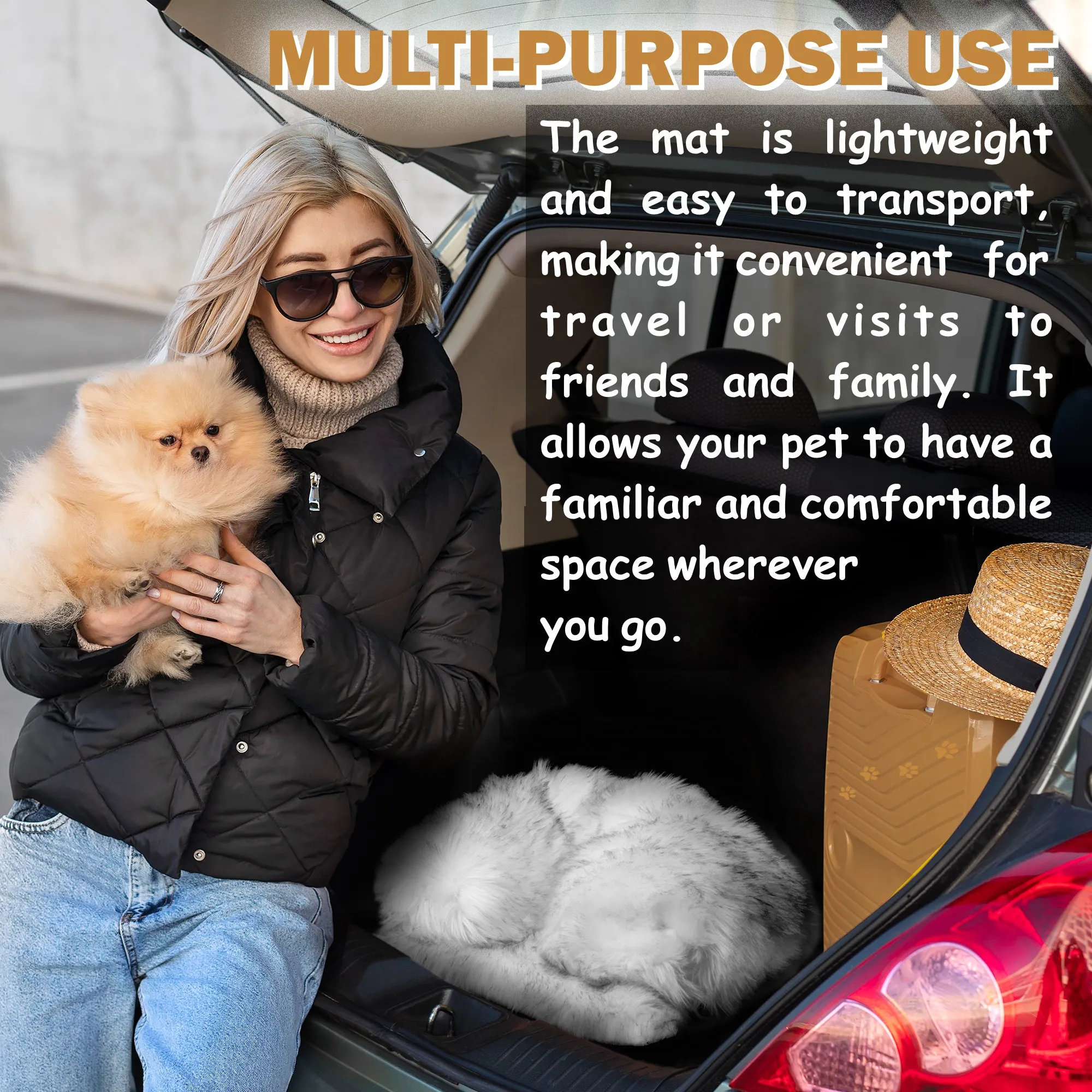 Large Luxury Fur Dog Bed Sofa Protector Calming Dog Bed, Furniture Protector