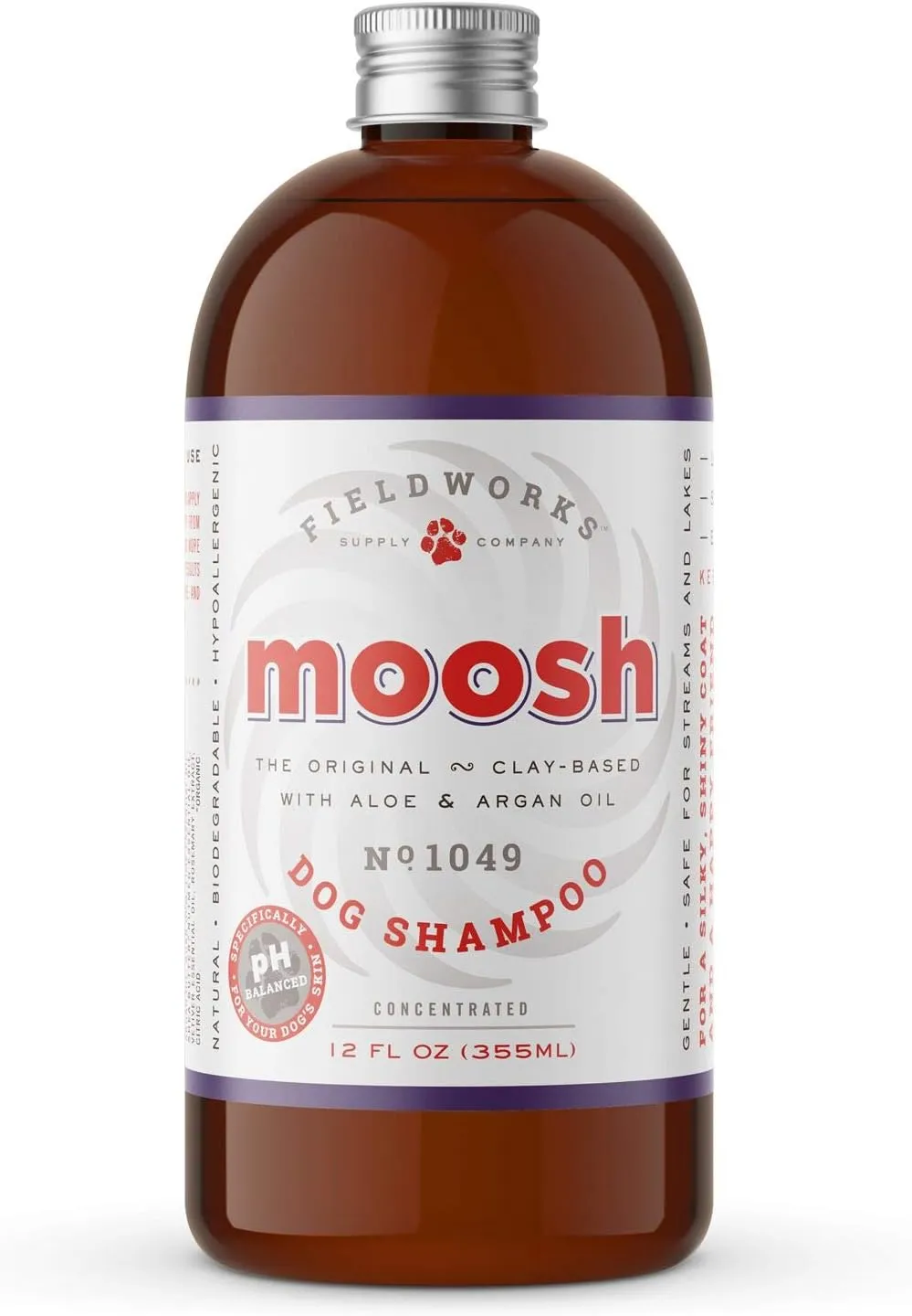 Moosh Natural Dog Shampoo  Promotes Healthy Hair, Coat and Skin. Helps Hot Spots, Dry Itchy Skin. Pet Odor Eliminator  Grooming Shampoo. Shea Butter, Argan Oil, Aloe Vera, Bentonite Clay