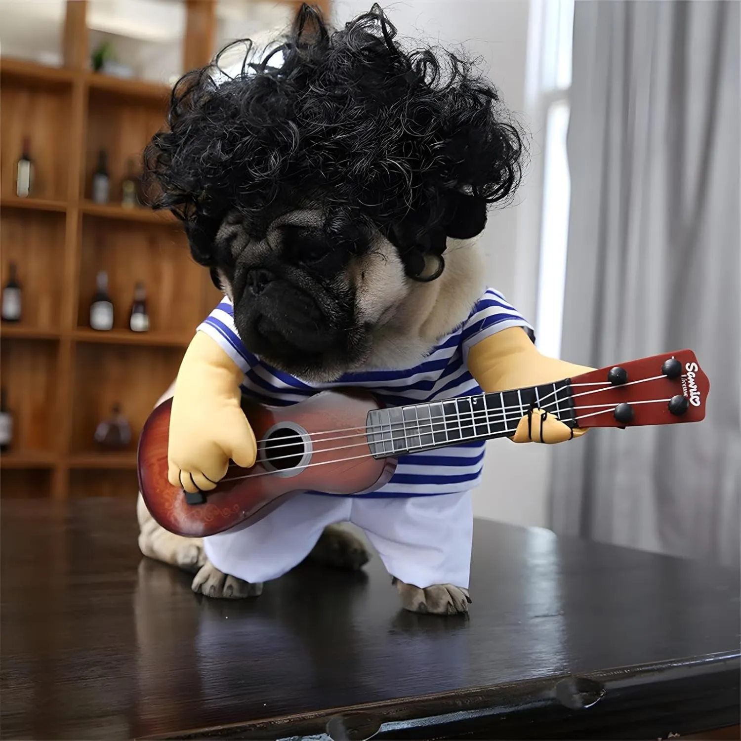 NACOCO Pet Guitar Costume Dog Costumes Cat Halloween Christmas Cosplay Party Funny Outfit Clothes (L)