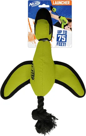 Nerf Dog Trackshot Launching Duck Dog Toy, 16.5 Dog Fetch Toy for Medium and Large Breeds, Green