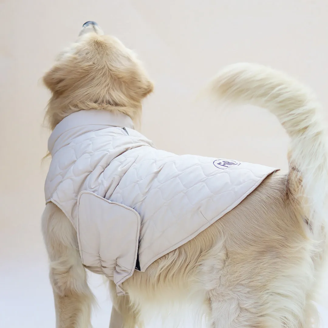 New Quilted Dog jacket Ecru