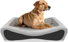 NPET Memory Foam Pet Beds for Small Medium Dogs, Orthopedic Dog Beds with Sides, Cat Bed Mat with Washable Removable Cover, L Size