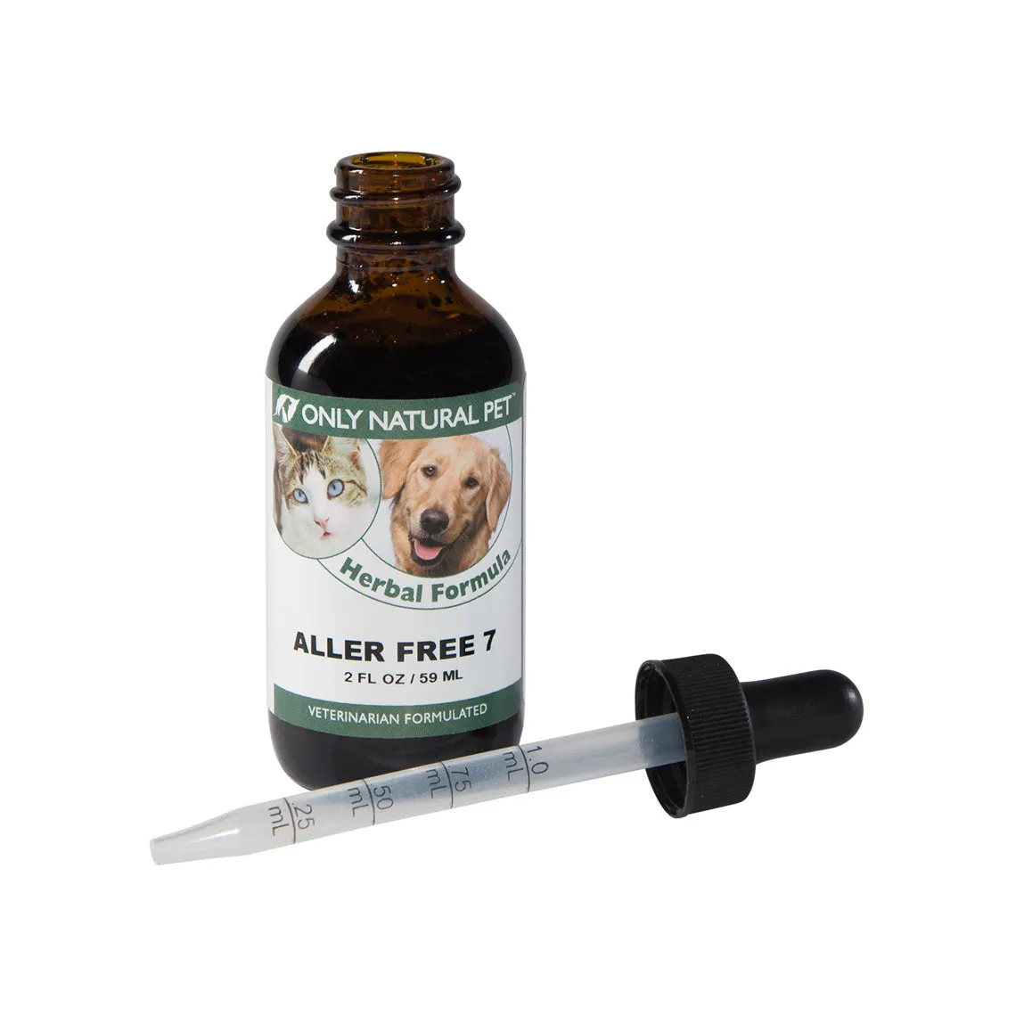 Only Natural Pet Aller Free 7 Herbal Liquid Formula for Dogs & Cats 2oz