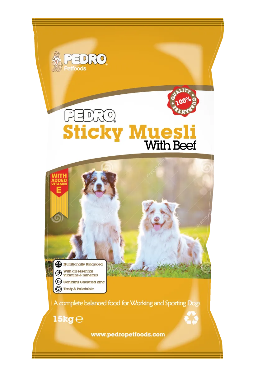 Pedro | Dry Dog Food | Sticky Muesli with Beef - 15kg