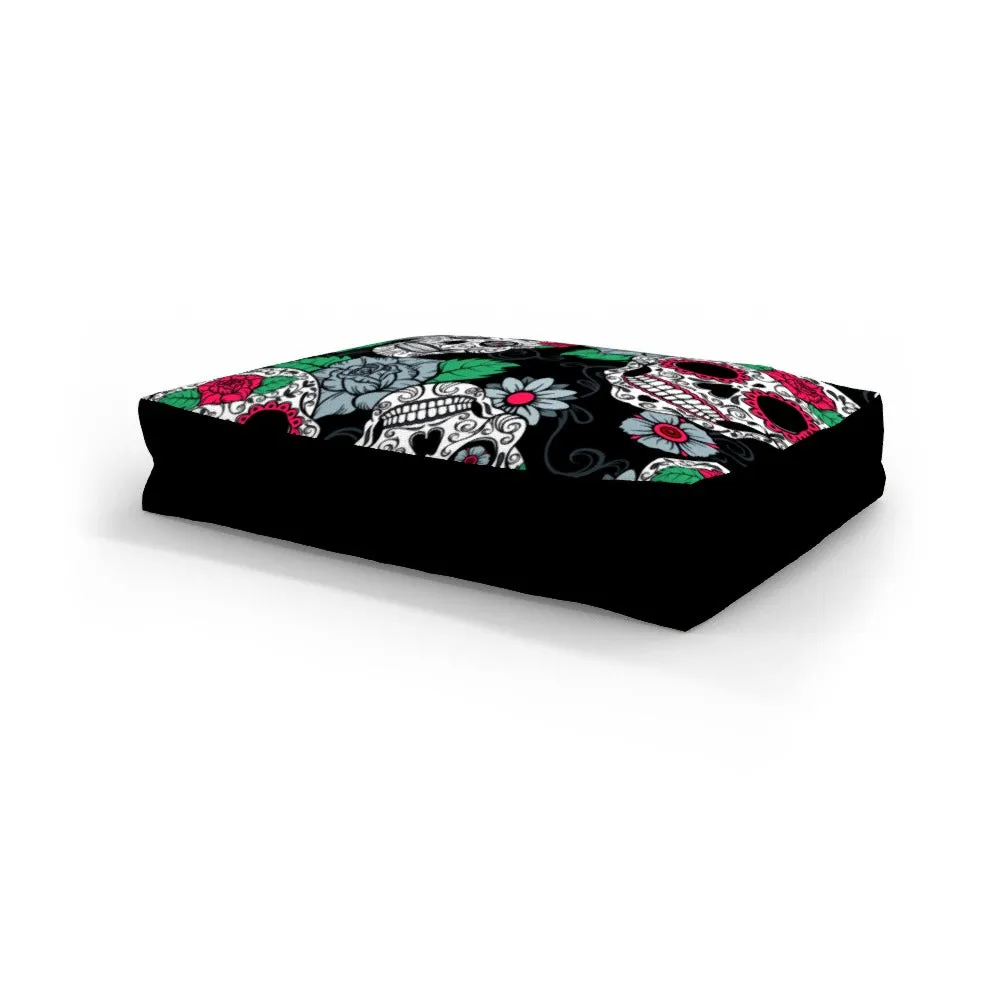 Pet Bed - Skulls and Roses