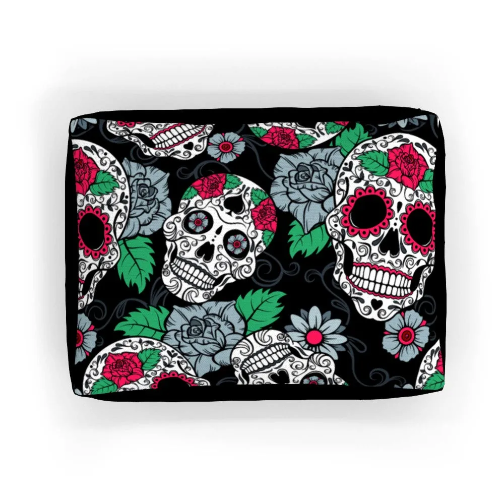 Pet Bed - Skulls and Roses
