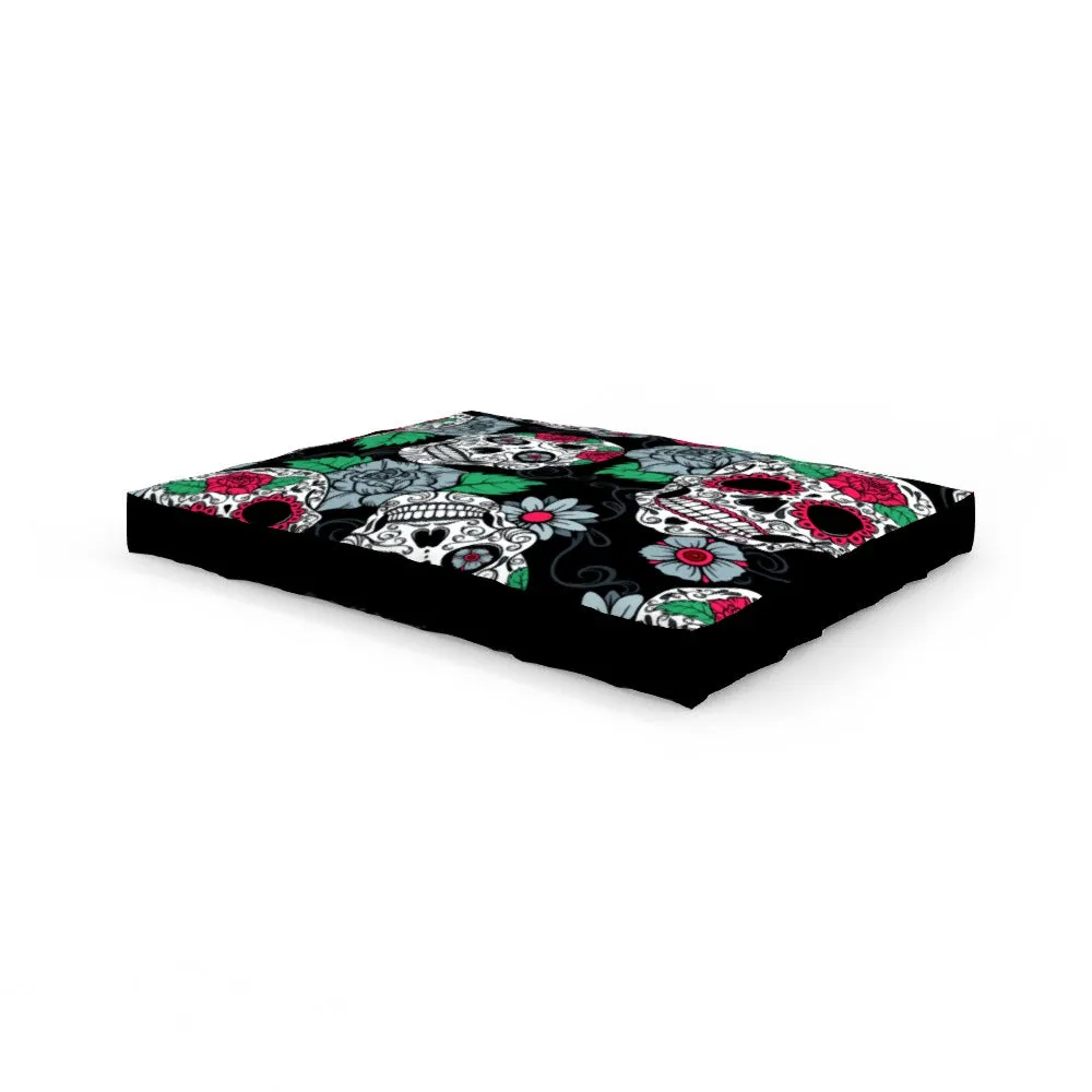 Pet Bed - Skulls and Roses