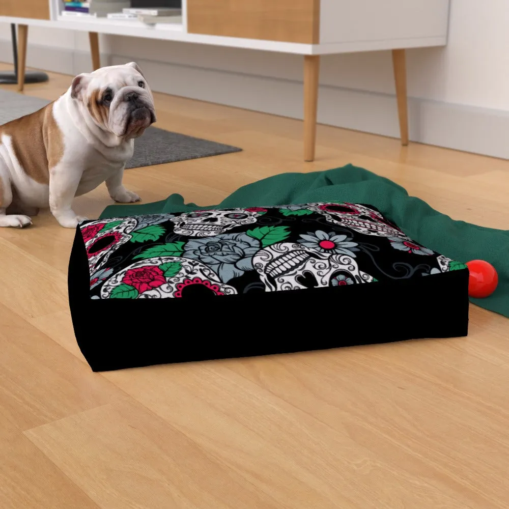 Pet Bed - Skulls and Roses