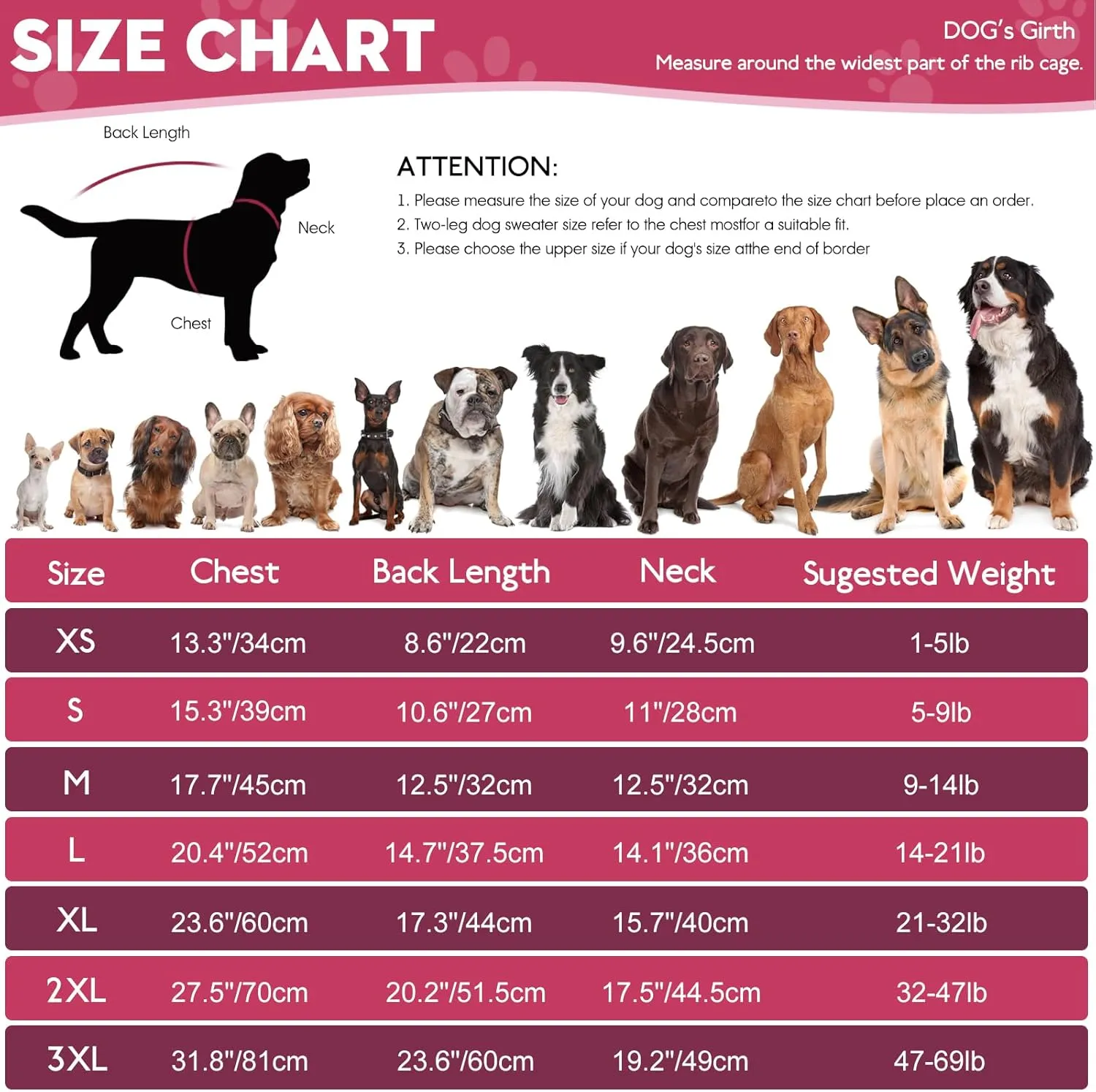 Pet Sweaters,Turtleneck Pullover Dog Sweater,Pet Sweaters for Dogs,Pet Clothes,Pet Clothing,Suitable for All Types of Dogs and Most Seasons (Pink Group, S)